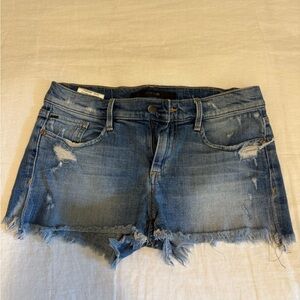 Joe's Jeans Blue Distressed Jean Shorts